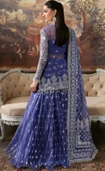 Blue Colour Anarkali Dress For Wedding Guestssss (4)