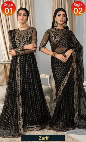 Black Colour Party Wear Saree