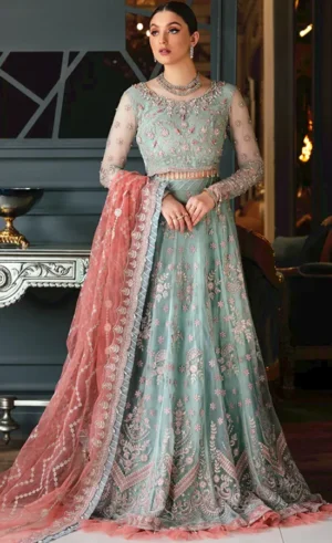 Lehenga in Blue Colour for Wedding Guest
