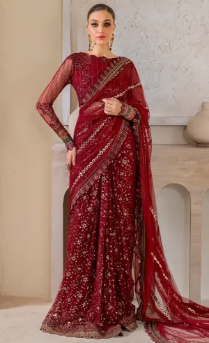 Maroon Colour Blouse with Saree
