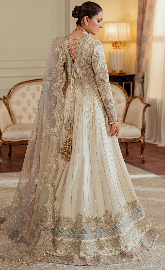 white christmas dresses Buy Daisy Cream Anarkali Dress 63612 Online main image 0