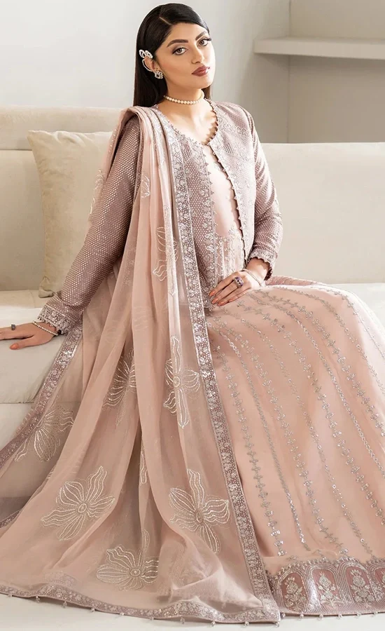 Light Pink Maxi Dress - Buy Now Online in USA - Bridal Wear