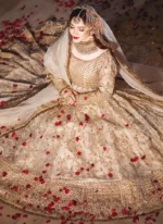 Golden Colour Nikkah Dress