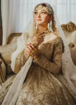 Golden Colour Nikkah Dress