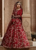 Red Bridal Nikkah Lehenga