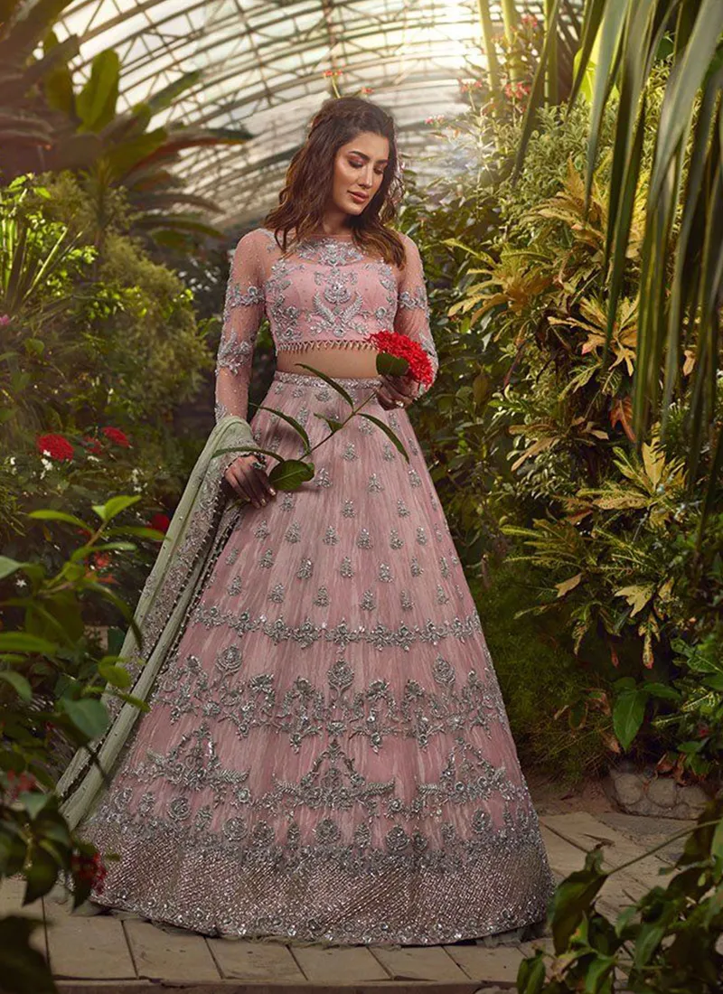 Baraat Pink Lehenga Choli (1) Baraat Pink Lehenga Choli (1)