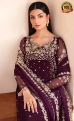 Dark Purple Salwar Kameez For Wedding Guestsss (3)